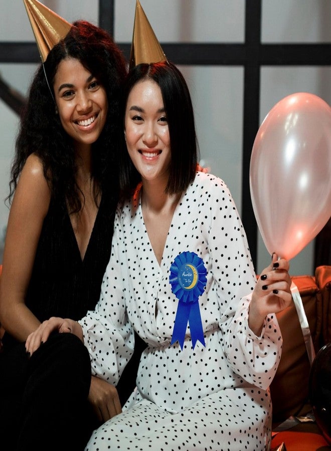 دبوس شارة من الصفيح على شكل نجمة وقمر للعمة المنتظرة، دبوس "أفضل عمة على الإطلاق" على شكل نجمة وقمر، زر كشف جنس المولود "نجمة صغيرة متلألئة" للنساء، شريط جائزة "العمة المنتظرة" على شكل وردة زرقاء، هدايا حفل استقبال المولود "فوق القمر" - Image 5